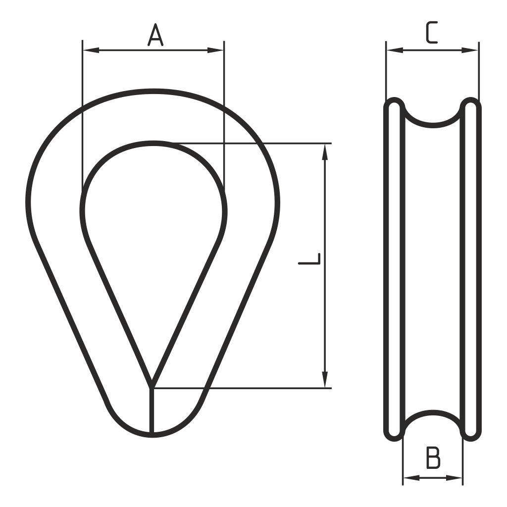 Коуш DIN 6899 B Certex Схема